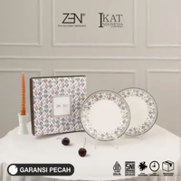 ZEN x Didiet Maulana Piring Salad Keramik Blue Pinggan Smarana isi 2 pcs + Giftbox