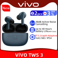 Vivo TWS 3 TWS Earphone 48dB Active Noise Cancelling Wireless Bluetooth 5.3 Headphone 40 Hours Battery Life For Vivo X90 Pro