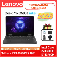 2023 Lenovo GeekPro G5000 15.6'' Gaming Laptop Core i5-13500H/i7-13700H RTX4050/4060 16/32GB RAM 1TB/2TB SSD 2.5K 165HZ Notebook