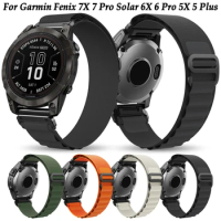 Watchband Nylon Quickfit Strap For Garmin Fenix 7X 7 Pro Solar 6X 6 Pro Sapphire GPS 5X 5 Plus 26mm 22mm Band Wristband Bracelet