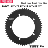 144BCD Fixed Gear fixie Round Chainring Track Bike 46T 47T 48T 49T 50T 51T 52T 53T 54T 55T 56T 57T 58T 59T 60T 61T 63T 65T 66T