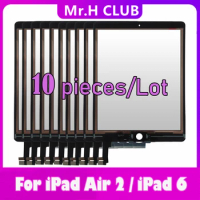 Wholesale 10Pcs For iPad Air 2 iPad 6 A1566 A1567 Touch Screen Digitizer Front Glass Touch Panel Replacement Parts