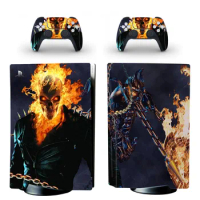 Ghost Rider PS5 Standard Disc Skin Sticker Decal Cover for PlayStation 5 Console and Controllers PS5 Skin Sticker Vinyl