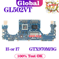 KEFU Mainboard S5VT GL502VT G502VTLaptop Motherboard I5-6300HQ I7-6700HQ GTX970M/3G 8GB-RAM MAIN BOARD TEST OK