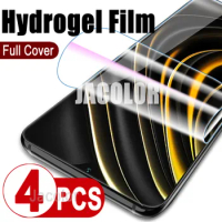4PCS Soft Full Cover Hydrogel Film For Xiaomi Poco M4 M3 Pro 5G M5s Gel Phone Screen Protector For Poco M 4 5s 3 4Pro 3Pro 600D