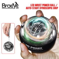 Wrist Power Ball LED Auto-Start Grip Gyro Ball Gyroscope Trainer Hand Muscle Relax Arm Fitness Home Exercise Sport Equipment