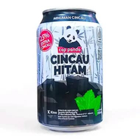 CAP PANDA CINCAU HITAM [1 KALENG Isi 310ml] - Minuman Dengan Cincau Hitam Asli Lembut Kenyal Sehat S
