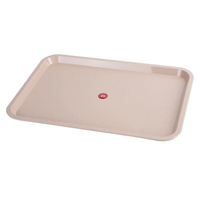 BASKET ถาดเสิร์ฟพลาสติกสี่เหลี่ยม รุ่น No.485 สีเบจ ขนาด 28.7x40.3x2.2 ซม.