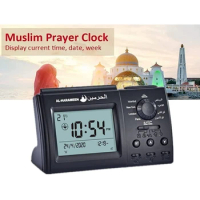 Islamic Azan Alarm Table Clock Muslim Alarm Digital Clock Church Prayer Gift Alarm Clock for All Prayer bla Direction Y5GB