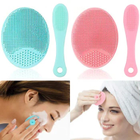 Face Scrubbers Exfoliating Cleansing Brush Soft Silicone Bristle Remove Dead Skin Waterproof Deep Cleansing Mask Stirring Stick