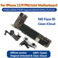 Clean iCloud Mainboard for iPhone 12 12Mini 12Pro max With IOS System 64G 128G 256G 512G Original Unlocked Motherboard With face