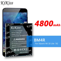 for Xiao Mi BM4R Battery For Xiaomi Mi 10 Lite 10Lite 5G Mi10 Lite Mi10Lite BM4R Rechargeable Phone Battery 4800mAh + Free Tools