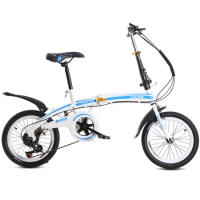 Folding Bike 20 inch for Adults Teens Double Disc Brake Portable Mini Bicycle Foldable Road Bike
