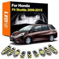 Zoomsee 8Pcs Bulb For Honda Fit Shuttle 2009 2010 2011 2012 2013 2014 2015 Car Dome Reading Trunk Canbus Interior LED Light Kit