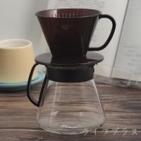 【一品川流】日本製NAKAYA扇形咖啡濾杯+咖啡壺(600ml)