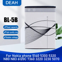BL-5B BL5B BL 5B 3.7V 890mAh Rechargeable Lithium Battery For Nokia 5300 5320 N80 N83 6120C 7360 3220 3230 507 Phone Battery