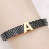 Gelang Gesper Liontin Inisial Huruf A Koleksi Josean Elegant Emas Asli