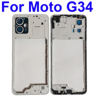 Middle Frame Cover For Motorola MOTO G34 Middle Frame Bezel Replacement Repair Parts