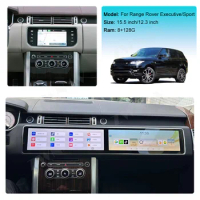 15.5 Inch Android 13 For Range Rover Executive Sport Car Radio Multimedia Player HD Touch Dual Screen CarPlay GPS Navi Head Unit