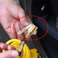 Car Auto Brass 8mm Tyre Wheel Tire Air Chuck Inflator Pump Valve Clip Clamp Connector Adapter Car Accessories for Compressor
