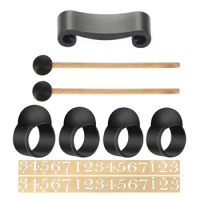 Tongue Drum Accessories Set Tank Drum Attachments with Mallets Finger Picks Sleeves Notes Stickers for Hand/Frame/Shaman Drums