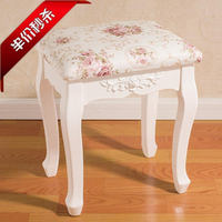 凳子白色法式化妝凳簡約現代歐式梳妝台凳子仿實木美甲凳臥室換鞋凳【年終特惠】