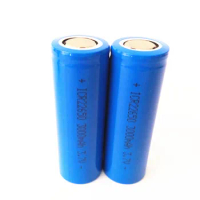 2pcs 3.7v 22650 rechargeable lithium ion battery li-ion cell 3000MAH ICR22650 for LED flashlight torch and speaker