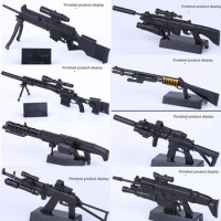 1/6 Scale M1 MSR Sniper AK47 Rifle MG62 SL8 Sniper HK416 Rifle SCAR ARX Rifle 4D Splicing Model Gun Fit 12" Action Figure Body