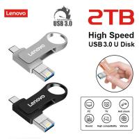 Lenovo 2TB USB 3.0แฟลชไดรฟ์ OTG 3-IN-1ไดรฟ์ปากกา1TB อุปกรณ์ Usb Lightning Pendrive Type C จัดส่งฟรีสำหรับ