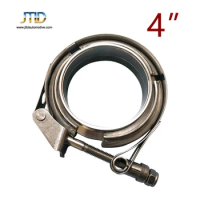 JTLD 4 Inch 102mm 304 Stainless Steel Exhaust Turbo Hose V Band Clamp and Flange