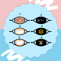 masker mulut / masker motor / masker anime one piece / masker smile