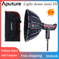 Aputure Light Dome Mini III Soft Box for Light Storm 120 COB 300 Series Bowens Mount LED Lights with Grid Flash Diffuser