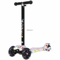 New Tricycle Kick Scooter Children's Foot Scooter Height Adjustable LED Flashing 3 PU Wheel Children kids Skateboard Scooter