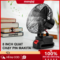 Quạt pin lithium Châu Âu 8 inch kèm 1 pin và 1 bộ sạc Quạt chạy pin makita 8inch; đường kính 22cm; c