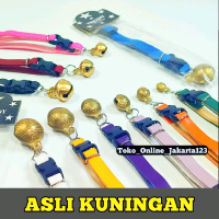 Kalung Kucing Tali kulit krincingan kuningan kualitas impor kalung kulit lonceng kuningan