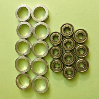 Bộ 10 cái somi nhôm và 10 cái vòng bi 608(tháo máy nhật bãi) dùng chế quạt B3,B4,B5 chạy vòng bi 608