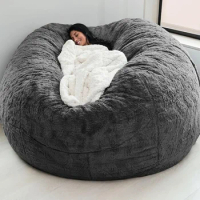 Bean Bag Sofa Living Room Furniture Sofa bean bag artificial fur bean sofa can be sponge wrapped round ball set tatami Furniture