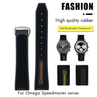 18mm 19mm 20mm 21mm 22mm Rubber Silicone Watchband for Omega Sxwatch Moon Watch Speedmaster Seamaster AT150 Tag Heuer Soft Strap