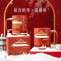 【免運】開立發票 【故宮的雪溫感杯】故宮文創古風馬克杯杯子陶瓷杯生日禮物
