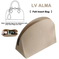 EverToner Felt Insert Bag Organizer Bag Fits For LV Alma BB PM Insert Bag in Bag Travel Purse Portable Cosmetic Base Shaper