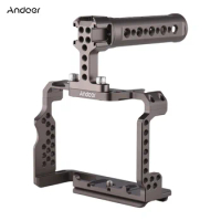 Andoer Aluminum Alloy Camera Cage Kit with Video Rig Top Handle Grip Replacement for Sony A7R III/ A7 II/ A7III