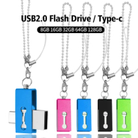 High Speed Type-c USB 2.0 Flash Drive OTG Pen Drive 64GB 128GB USB Stick Rotatable Pen Drive For Android Micro/PC