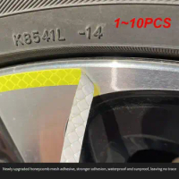 Reflective Car Stickers Car Wheel Hub Reflective Stripes Door Safety Warning Sticker Auto Rear Warning Reflective