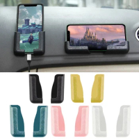 Self-adhesive Car Phone Holder Wall Mounted Mobile Phones Charging Stand Bracket Phone Holder Accessories for IPhone 12 Samsung