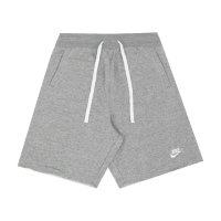 【NIKE 耐吉】短褲 NSW Shorts 男款 灰 白 褲子 棉褲 寬鬆 不修邊 小LOGO(DX0767-063)