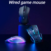 ECHOME Wired Mouse Mute Game E-sports Special Macro RGB Backlight Overweight Feel Mouse Gamer Computer Laptop Accessories Office