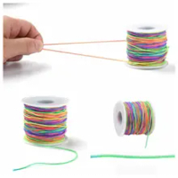 St.Kunkka 1mm Elastic String for Bracelets - 12 Rolls of 1mm, Colorful