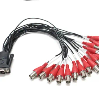 NEW DVI Male to BNC Female Breakout Cable DVI 24+5 to 16 BNC line AUDIO For Geovision GV-1480A DVR CCTV Card