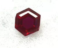 7.35 Ct Beautiful Natural Red Ruby Faceted Gemstone in Hexagon Shape