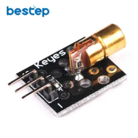 2PCS KY-008 650nm Laser sensor Module 6mm 5V 5mW Red Laser Dot Diode Copper Head for Arduino